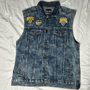 NBA XL Golden State Warriors Denim Vest